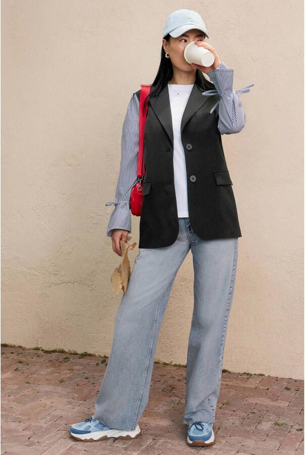 LTB high waist wide leg jeans medium blue denim - Foto 2