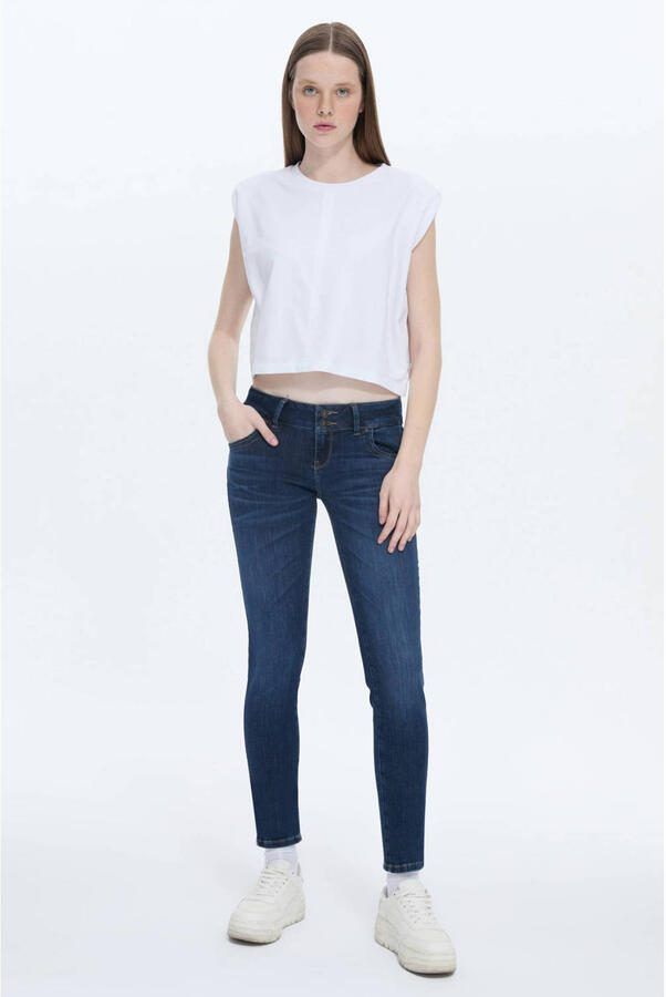 LTB Slim fit jeans MOLLY met dubbele knoopsluiting & stretch - Foto 2