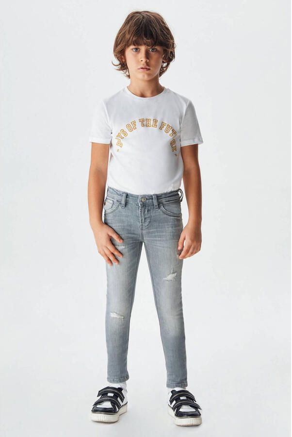 LTB skinny jeans Cayle talma wash Grijs Jongens Stretchdenim Effen 134