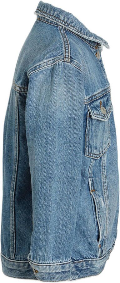 LTB spijkerjas Ronny G leva wash Blauw Meisjes Denim Klassieke kraag Effen 128 - Foto 5