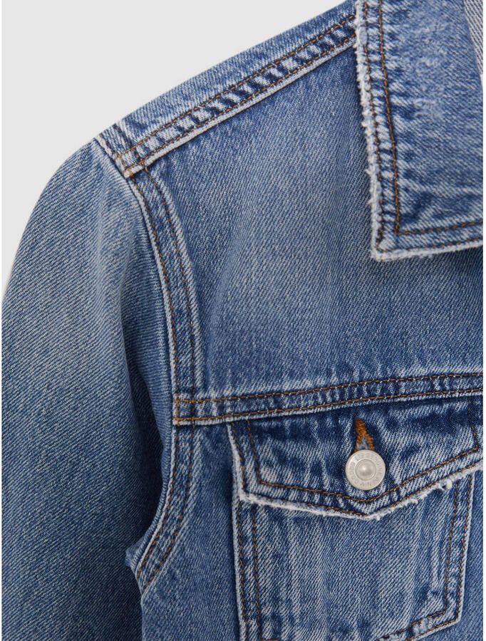LTB spijkerjas Ronny G leva wash Blauw Meisjes Denim Klassieke kraag Effen 128 - Foto 2