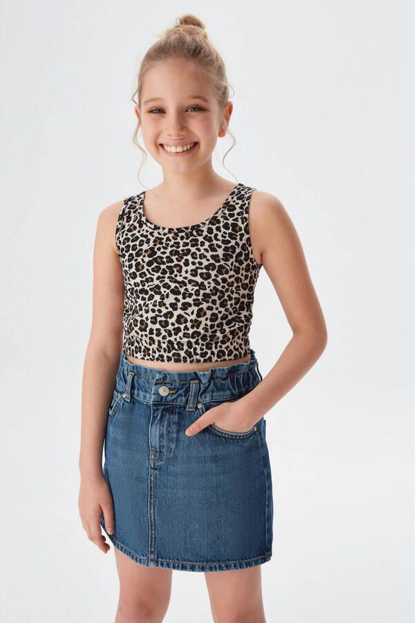 LTB spijkerrok Laria G evera wash Blauw Meisjes Denim Effen 128 - Foto 2