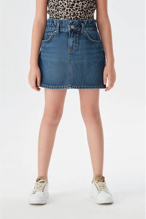 LTB spijkerrok Laria G evera wash Blauw Meisjes Denim Effen 128 - Foto 3