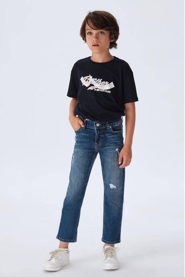 LTB straight fit jeans RENNY B carillo wash Blauw Jongens Denim Effen 116 - Foto 2
