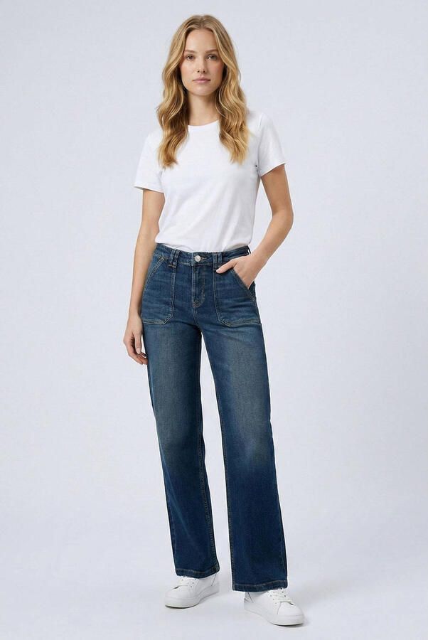 LTB wide leg jeans dark blue denim