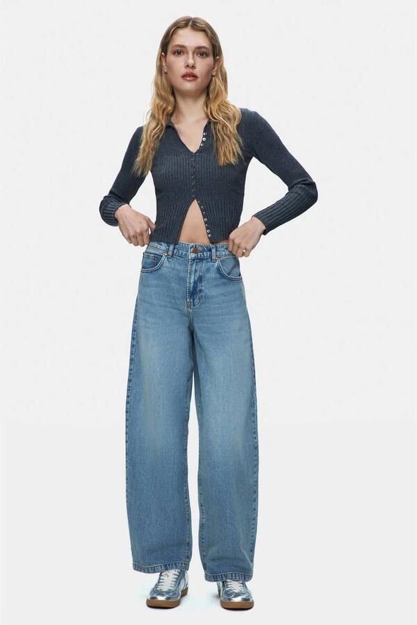 LTB wide leg jeans medium blue denim