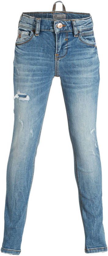 LTB skinny jeans Cayle lelia wash Blauw Jongens Stretchdenim Effen 152