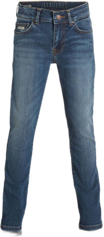 LTB slim fit jeans Jim marlin blue wash Blauw Jongens Stretchdenim Effen 158