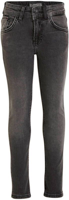 LTB slim fit jeans Smarty grijs stonewashed Jongens Stretchdenim Effen 176