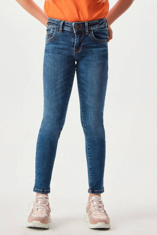LTB super skinny jeans Julita melia wash Blauw Meisjes Stretchdenim Effen 164