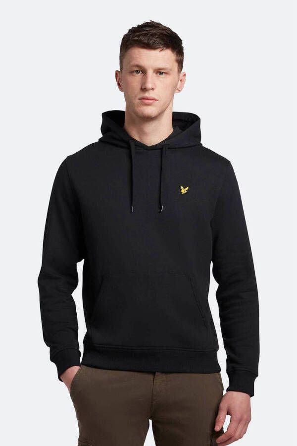 Lyle & Scott Katoenen Pullover Hoodie met Kangaroo Zak Zwart Heren - Foto 4