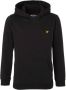 Lyle & Scott hoodie met borduursels zwart Sweater Jongens Katoen Capuchon 128-134 - Thumbnail 2
