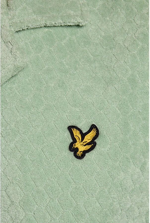 Lyle & Scott badstof relaxed casual overhemd groen - Foto 3