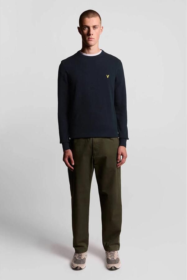 Lyle & Scott gebreide trui donkerblauw - Foto 2