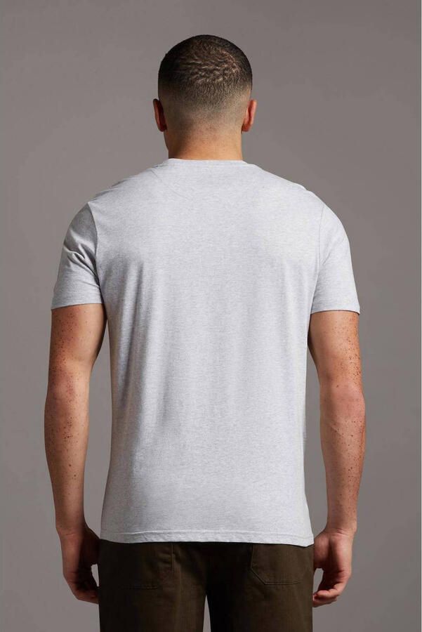 Lyle & Scott T-shirt Lyle & Scott TS400VOG PLAIN-D24 LIGHT GREY MARL - Foto 4