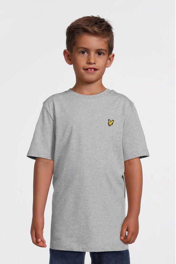 Lyle & Scott gemêleerd T-shirt grijs Jongens Katoen Ronde hals Melée 140 146 - Foto 5
