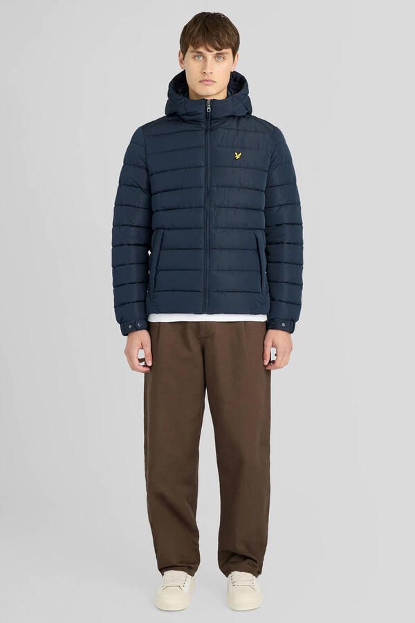 Lyle & Scott gewatteerde jas donkerblauw - Foto 2