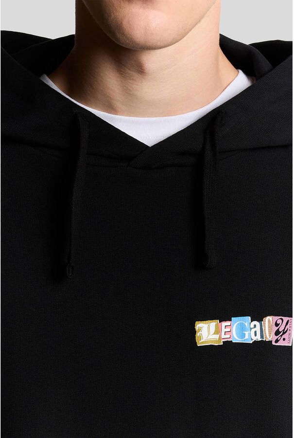 Lyle & Scott hoodie met backprint zwart - Foto 2