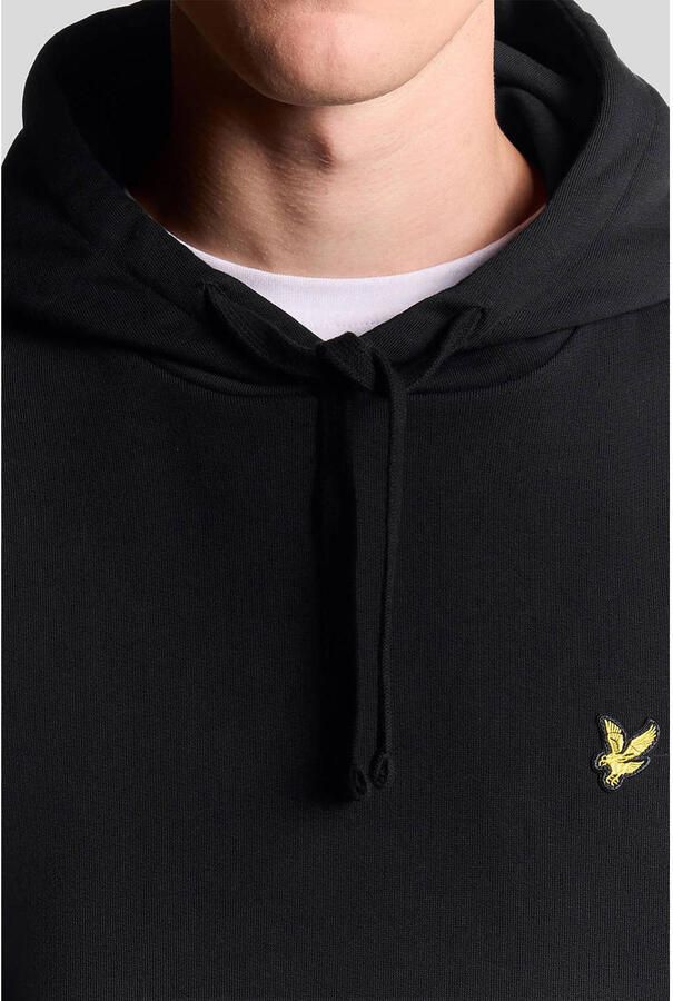 Lyle & Scott Katoenen Pullover Hoodie met Kangaroo Zak Zwart Heren - Foto 5