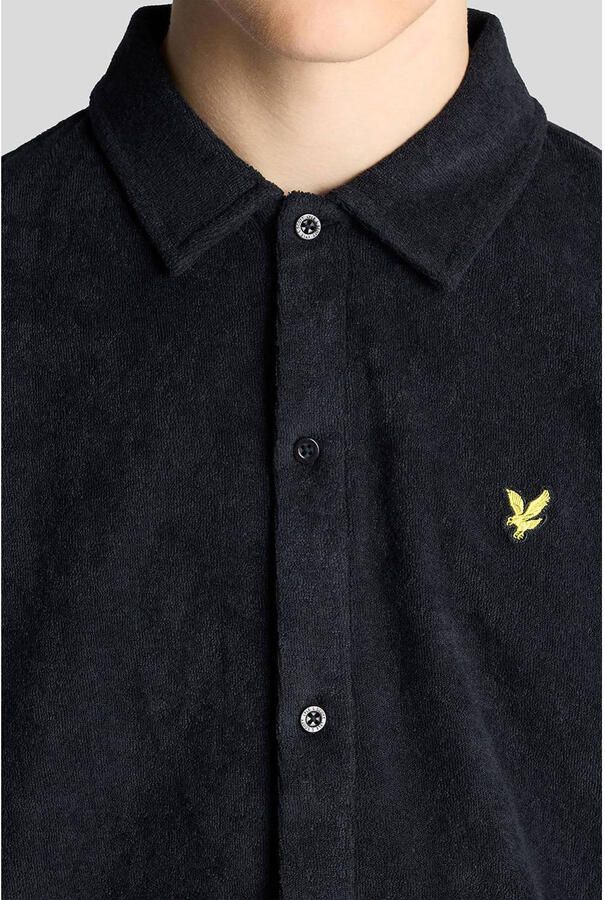 LYLE & SCOTT Polo's & T-shirts Ss Towelling Shirt Zwart - Foto 4