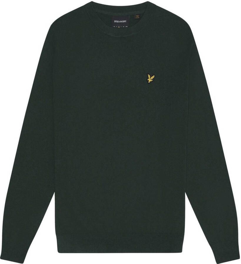 LYLE & SCOTT Heren Truien & Vesten Cotton Merino Crew Neck Jumper Groen