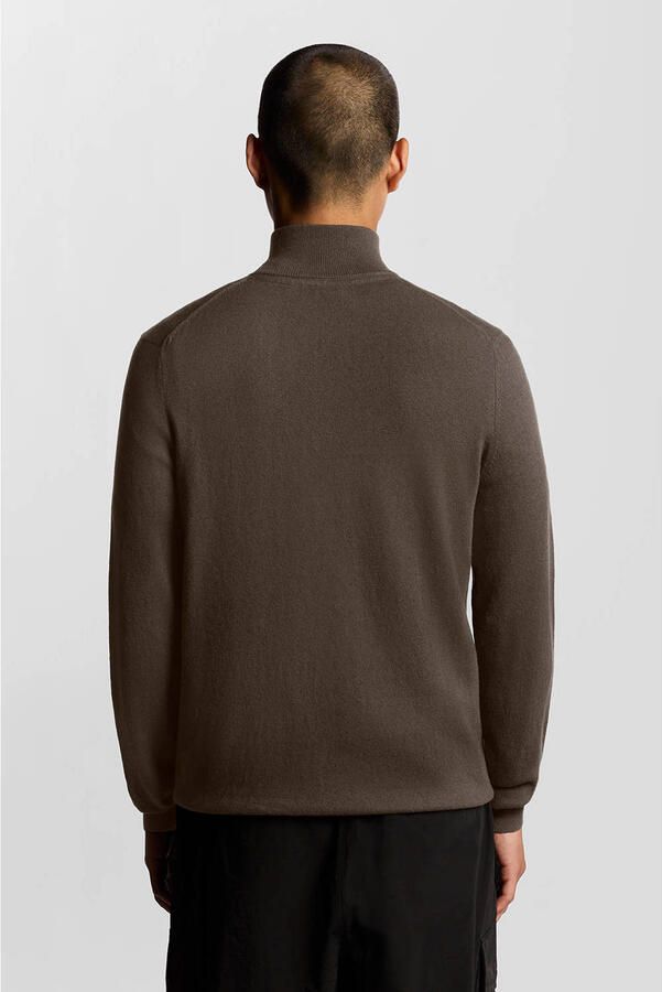 Lyle And Scott Sweater Lyle Scott Half Zip Pullover Merinowol Espresso - Foto 2