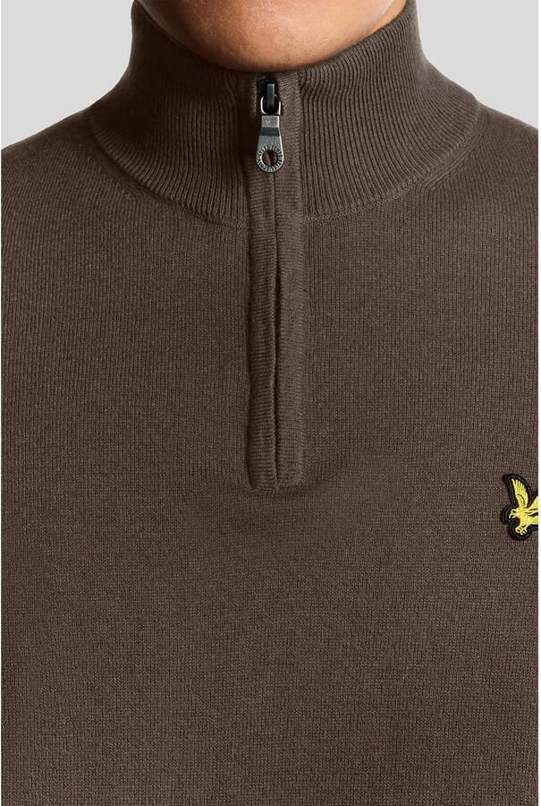 Lyle And Scott Sweater Lyle Scott Half Zip Pullover Merinowol Espresso