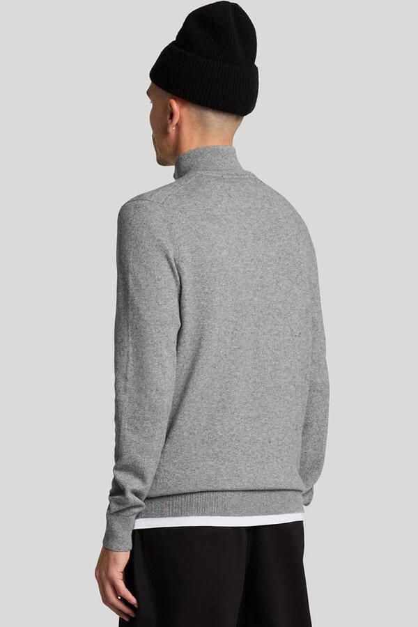 Lyle And Scott Sweater Lyle Scott Half Zip Pullover Merinowol Grijs - Foto 1