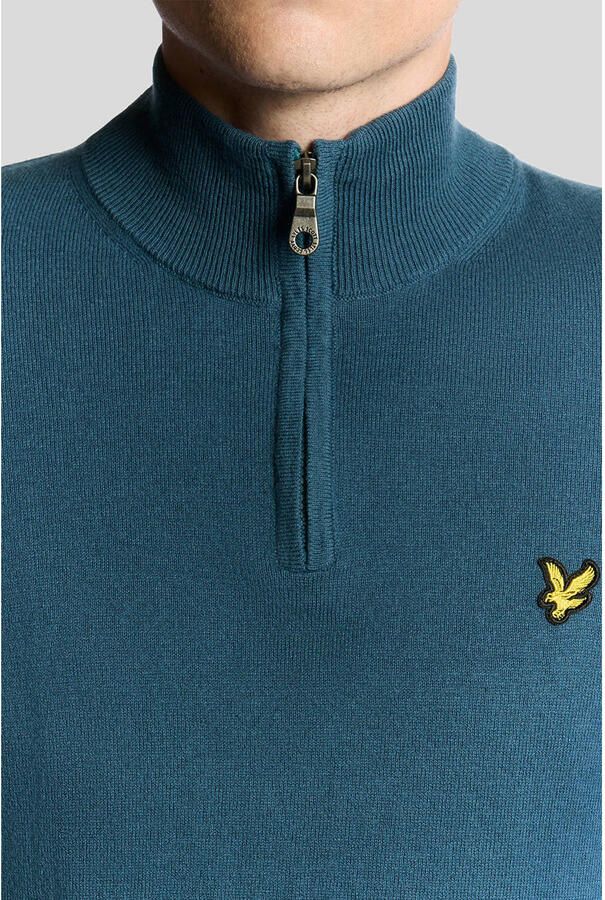 LYLE & SCOTT Heren Truien & Vesten Cotton Merino Quarter Zip Jumper Blauw - Foto 6