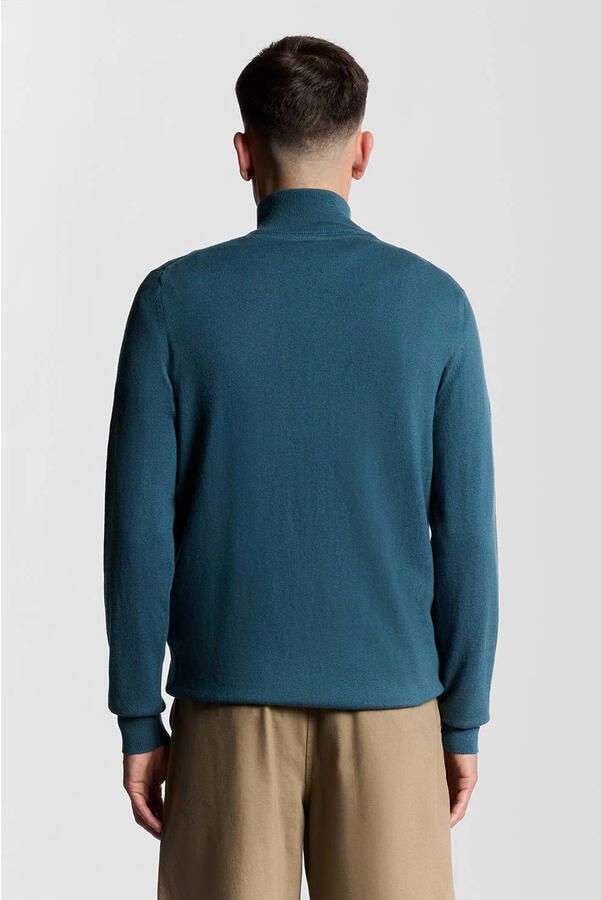 LYLE & SCOTT Heren Truien & Vesten Cotton Merino Quarter Zip Jumper Blauw - Foto 5
