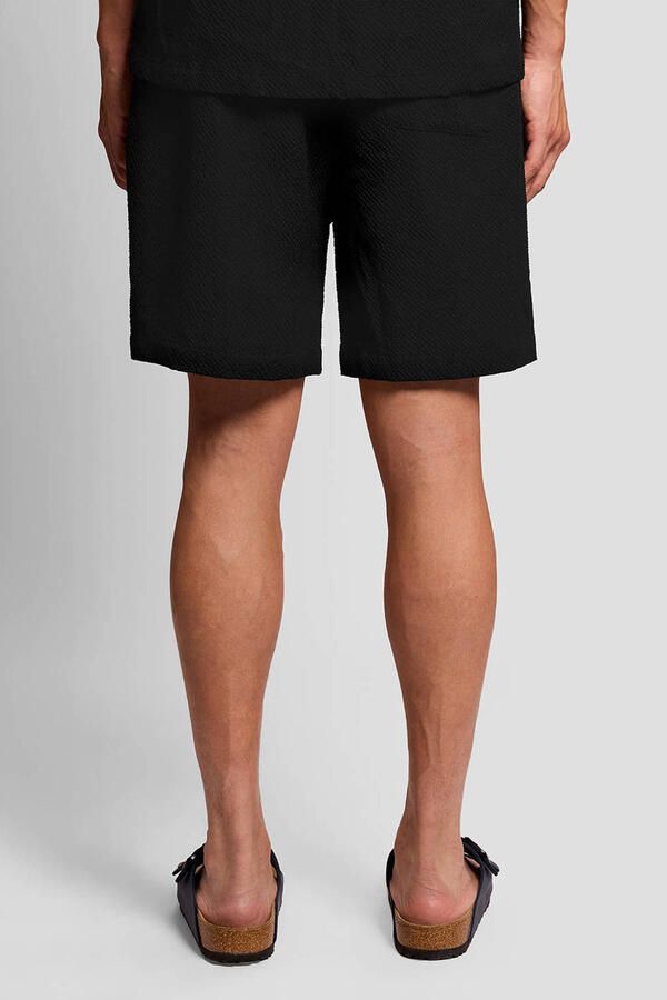 Lyle & Scott regular casual short met textuur zwart - Foto 2