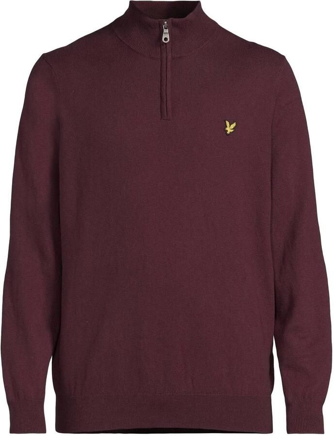 Lyle & Scott Trui Lyle & Scott Cotton Merino Quarter Zip Jump 263MLSKN2112VC