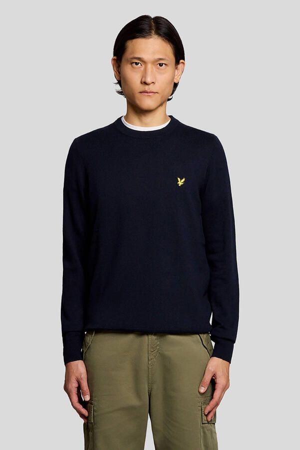 LYLE & SCOTT Heren Truien & Vesten Cotton Merino Crew Neck Jumper Donkerblauw - Foto 5