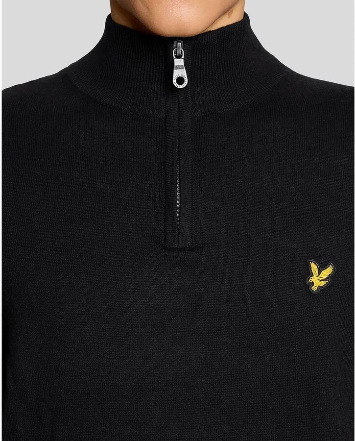 Lyle & Scott Trui Lyle & Scott KN2112VC CTTN MERINO QRTR ZIP JUMP-Z865 JET BLACK - Foto 2