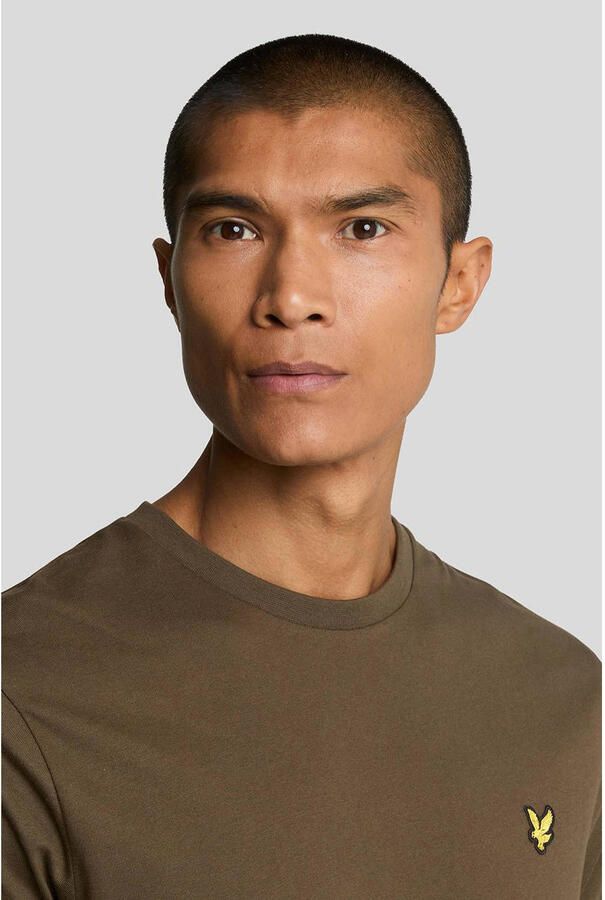 Lyle & Scott Groen Basic T-Shirt van Hoge Kwaliteit Olijf 100% Katoen Green Heren - Foto 4