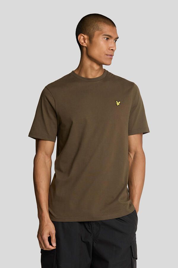 Lyle & Scott Groen Basic T-Shirt van Hoge Kwaliteit Olijf 100% Katoen Green Heren - Foto 3