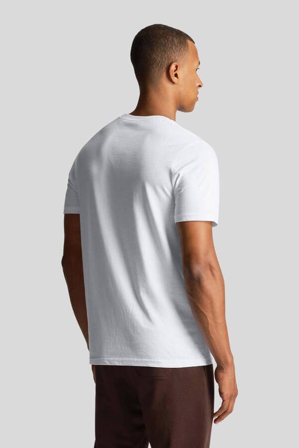Lyle & Scott Luxe T-Shirt Organisch Katoen Regular Fit White Heren - Foto 3