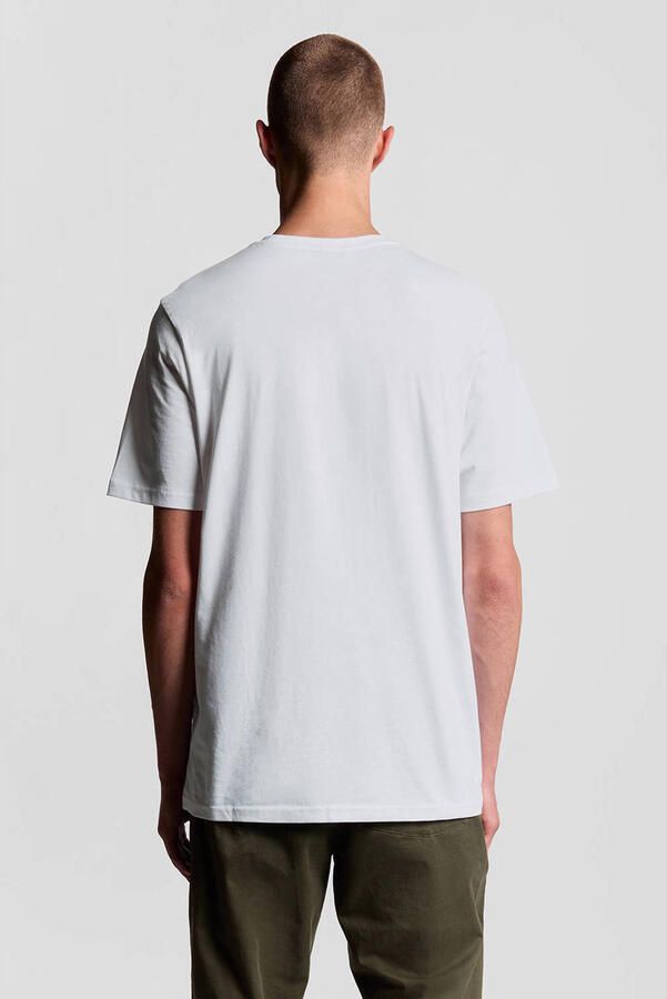 Lyle & Scott Luxe T-Shirt Organisch Katoen Regular Fit White Heren - Foto 5
