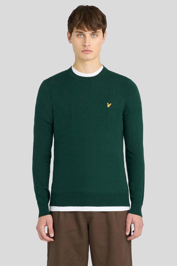 Lyle & Scott Trui Lyle & Scott Cotton Merino Crew Neck Jumper 263MLSKN2110VC