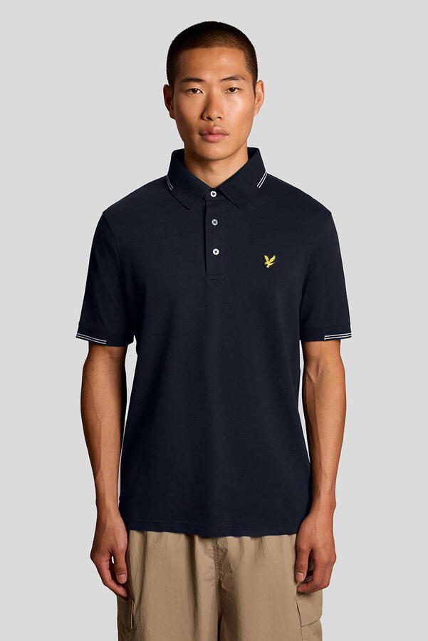 Lyle & Scott regular polo donkerblauw
