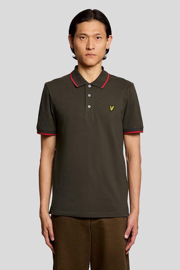 Lyle & Scott regular polo donkergroen