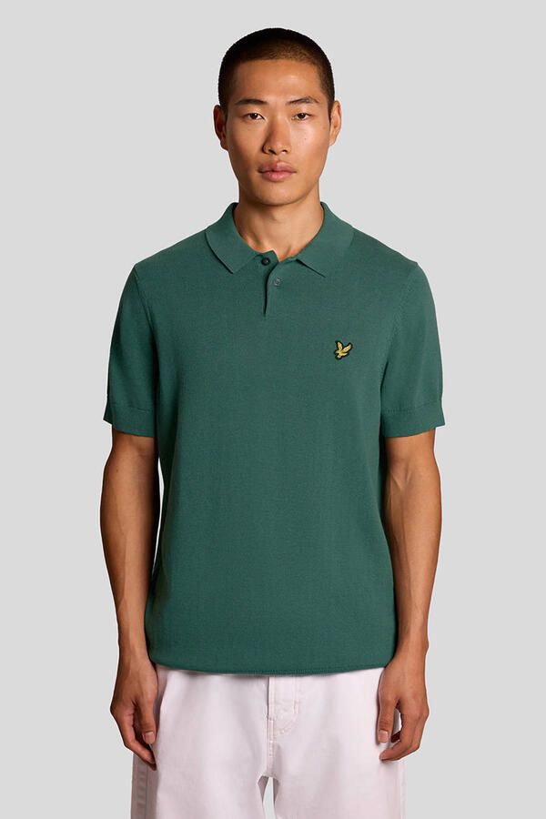 Lyle & Scott T-shirt Lyle & Scott Poloshirt Knitted Groen