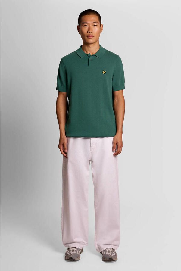 Lyle & Scott T-shirt Lyle & Scott Poloshirt Knitted Groen - Foto 3