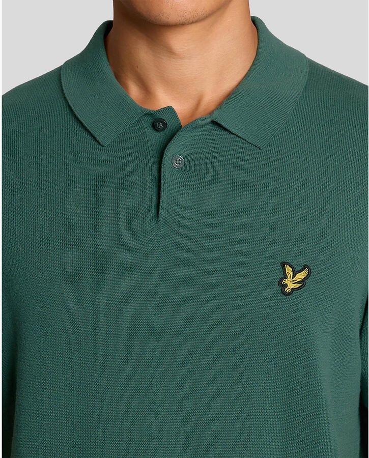 Lyle & Scott T-shirt Lyle & Scott Poloshirt Knitted Groen - Foto 2