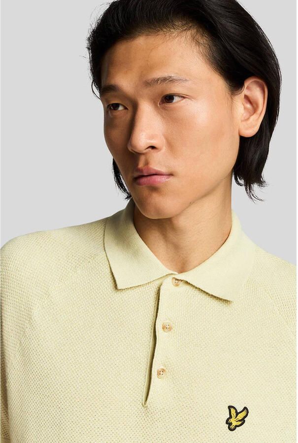 Lyle & Scott Polo Shirt Korte Mouw Lyle & Scott Gebreid poloshirt van linnenmix