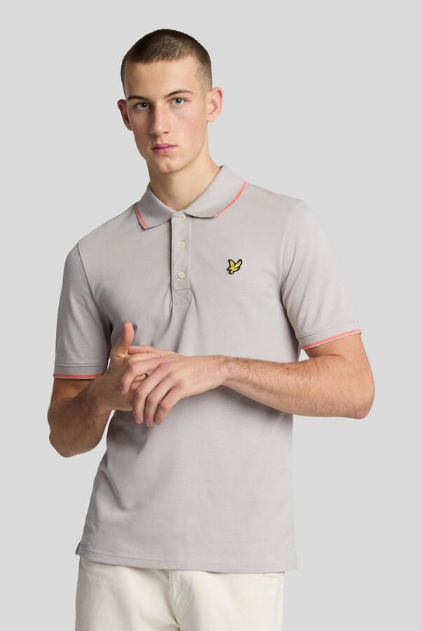 Lyle & Scott T-shirt Lyle & Scott SP1524VOG TIPPED POLO-X734 PALE GREY - Foto 2