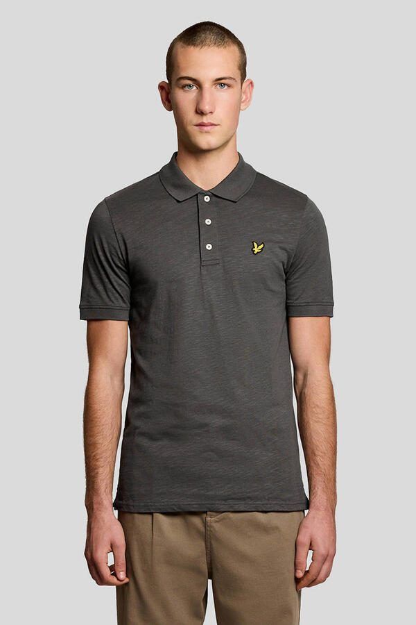Lyle & Scott regular polo grijs