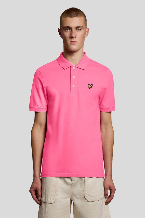 Lyle & Scott regular polo roze