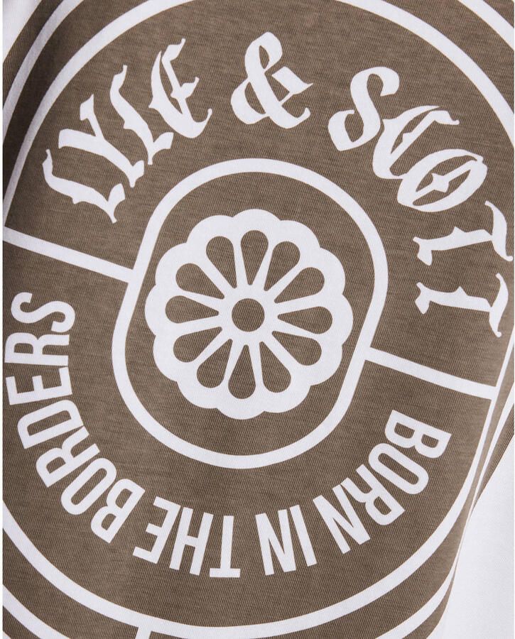 Lyle & Scott regular T-shirt met backprint wit - Foto 2