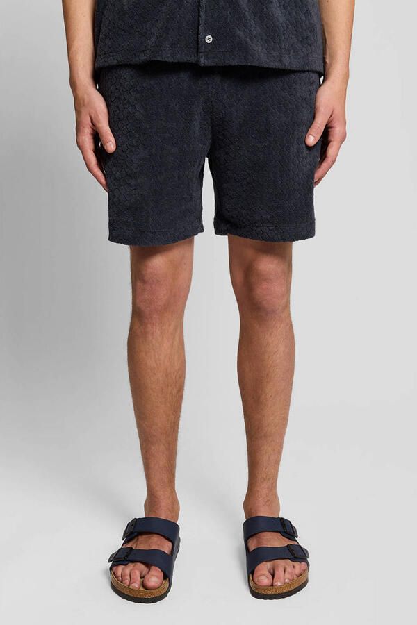 Lyle & Scott slim casual short donkerblauw
